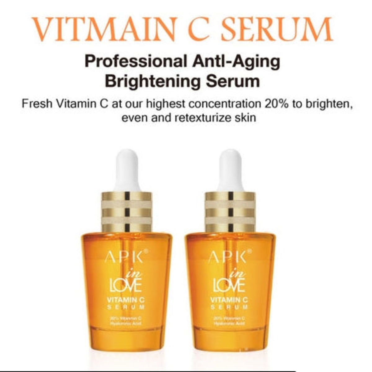 APK Vitamin C Serum 20% – Professional Anti-Aging & Brightening Serum