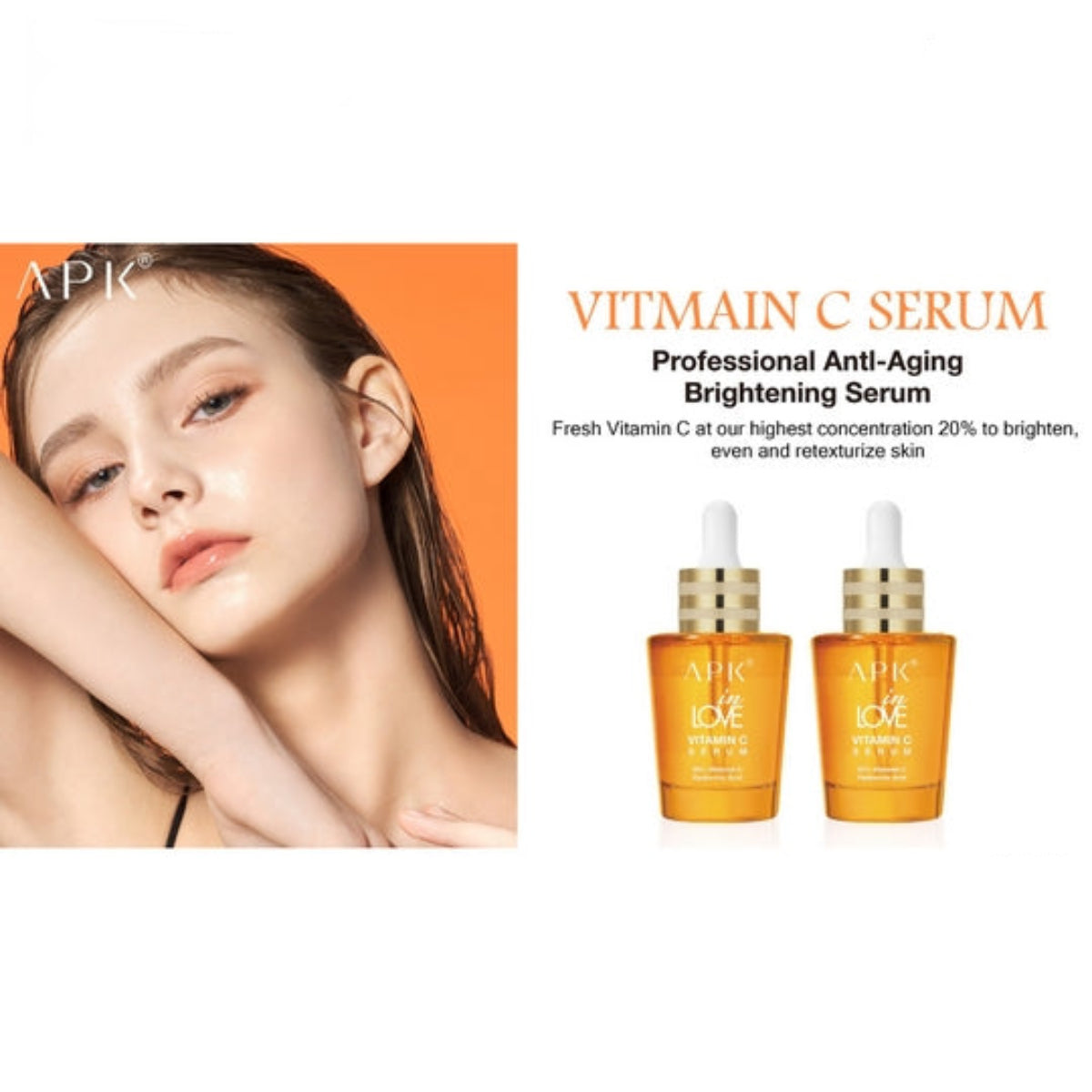 APK Vitamin C Serum 20% – Professional Anti-Aging & Brightening Serum