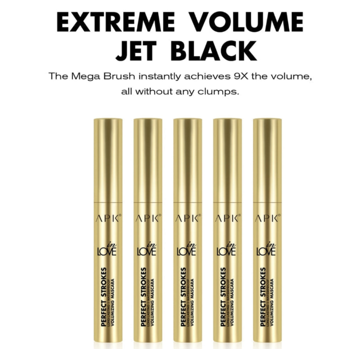 APK Volumizing Mascara - Extreme Volume Jet Black Waterproof Mascara Pakistan