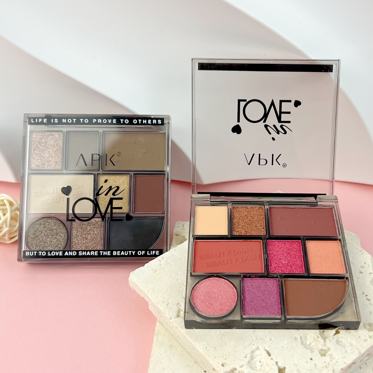 APK 9 Colors Eyeshadow Palette | Shimmer and Matte Finish | 3 Multicolor Patterns