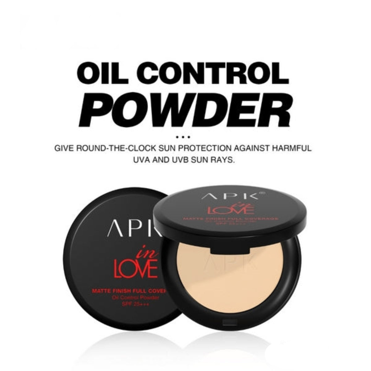 APK Matte Finish Full Coverage Oil Control Powder SPF25++