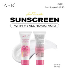 APK Sun Screen SPF 50 with New Formula - Waterproof Protection