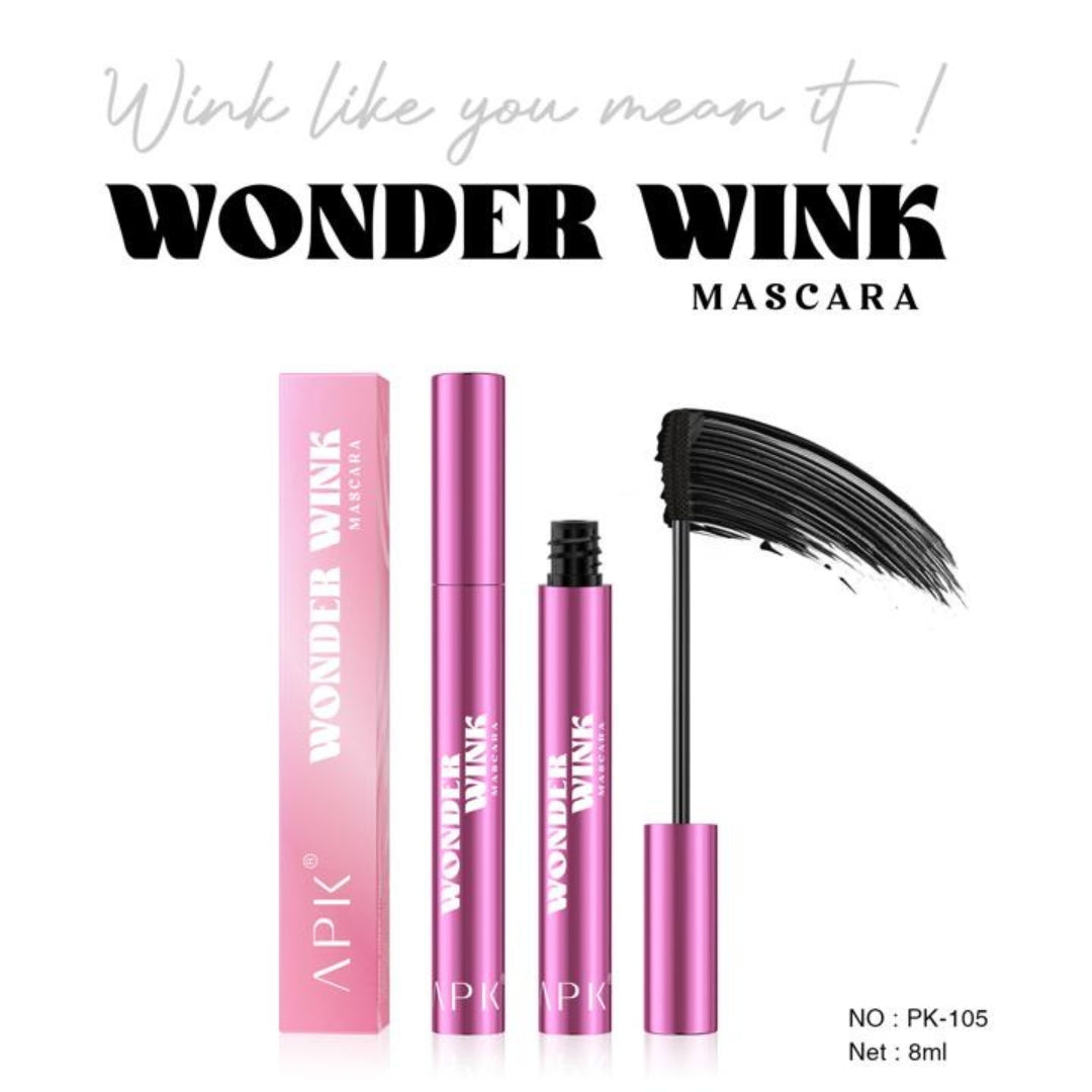 APK Wonder Wink Mascara – Deep Black Waterproof Long-Lasting Formula