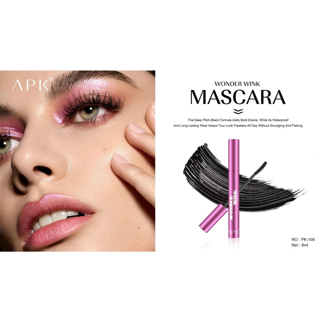 APK Wonder Wink Mascara – Deep Black Waterproof Long-Lasting Formula