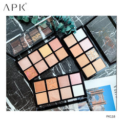 APK Sapphire 8 Color Baked Eyeshadow Palette – Portable and Vibrant