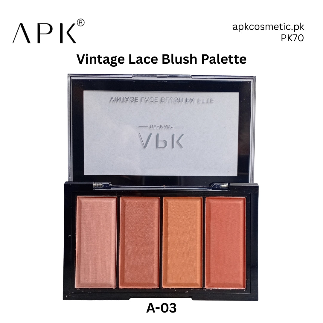 APK Vintage Lace Blush Palette – Multicolor Powder Blush Set