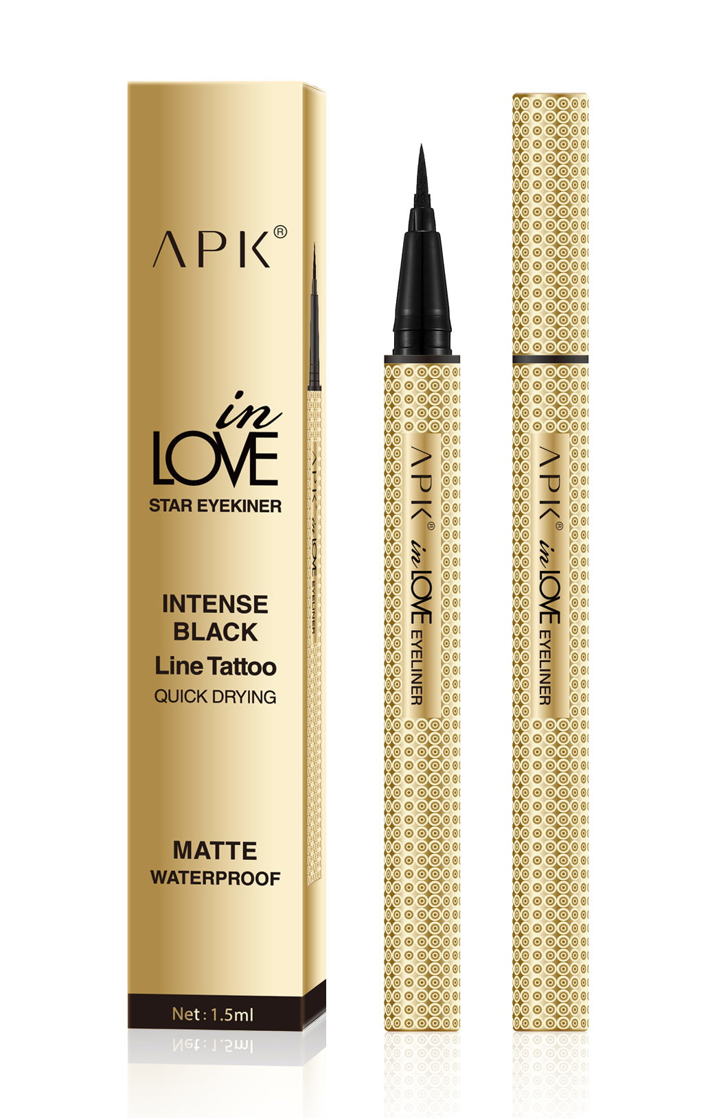 Intense Black Waterproof Eyeliner - Long Lasting Line Tattoo