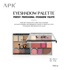 APK 9 Colors Eyeshadow Palette | Shimmer and Matte Finish | 3 Multicolor Patterns