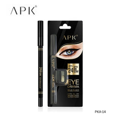 APK Bold Black Kajal Pencils with Sharpener | Upto 24 Hours Stay | Waterproof | Smudge Free
