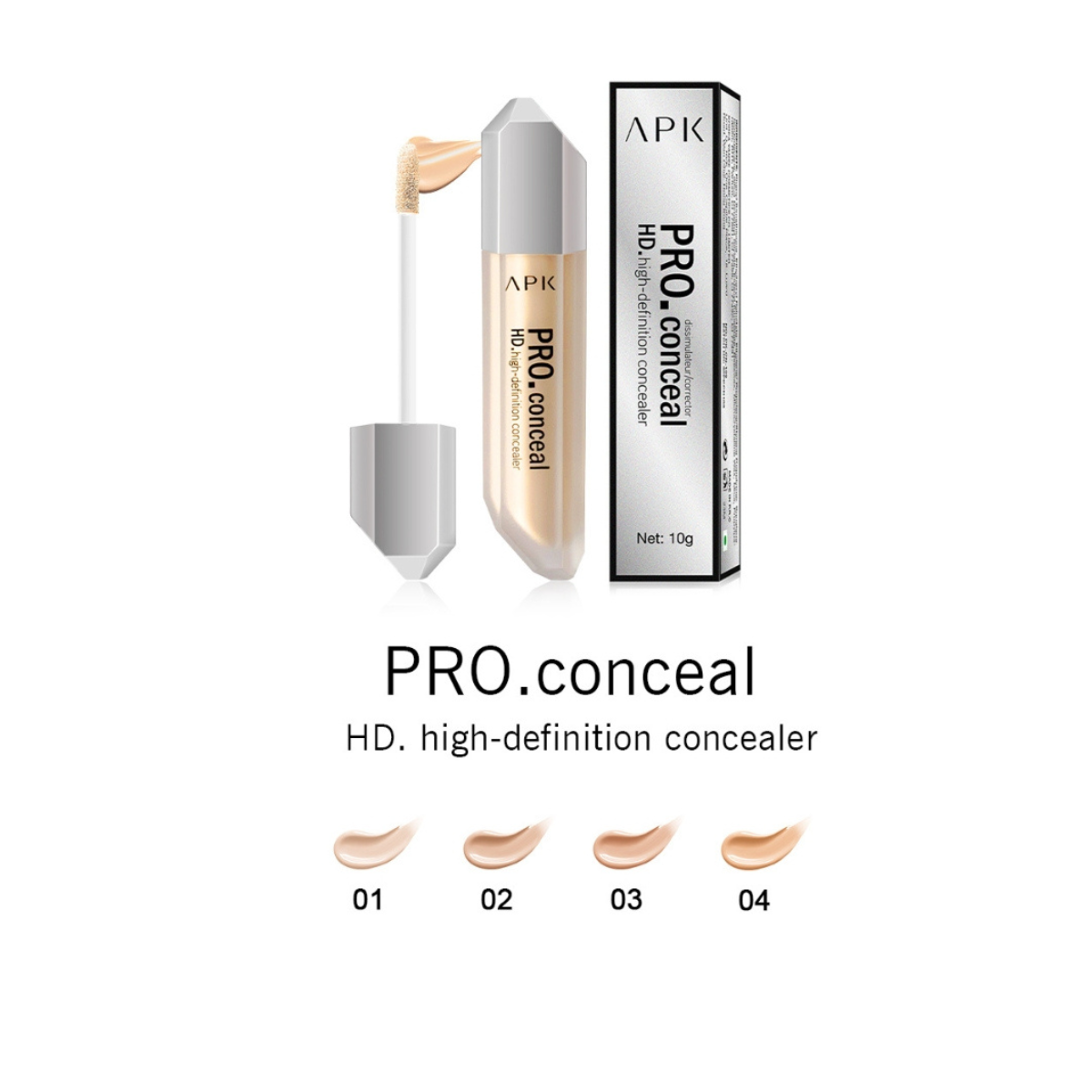 APK Pro. Conceal HD High-Definition Concealer - Long-Lasting Coverage