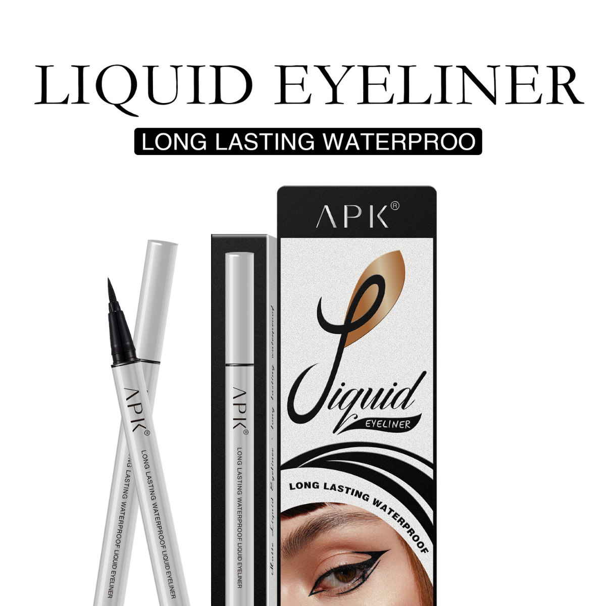 APK Liquid Eyeliner Pen - Waterproof Marker Eyeliner for Precise Lines