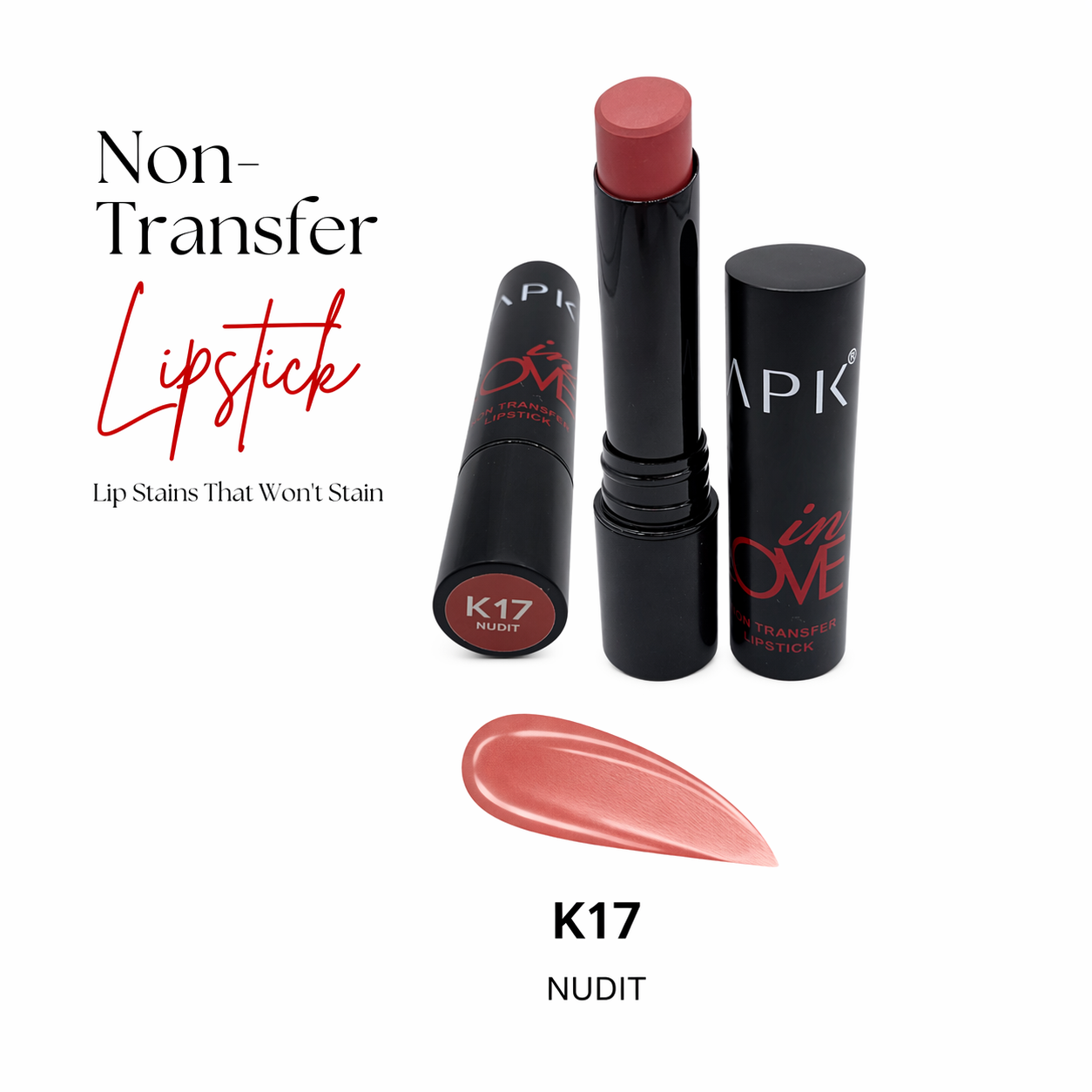 APK Non-Transfer Lipstick | Richly Pigmented | Upto 24 Hrs Stay