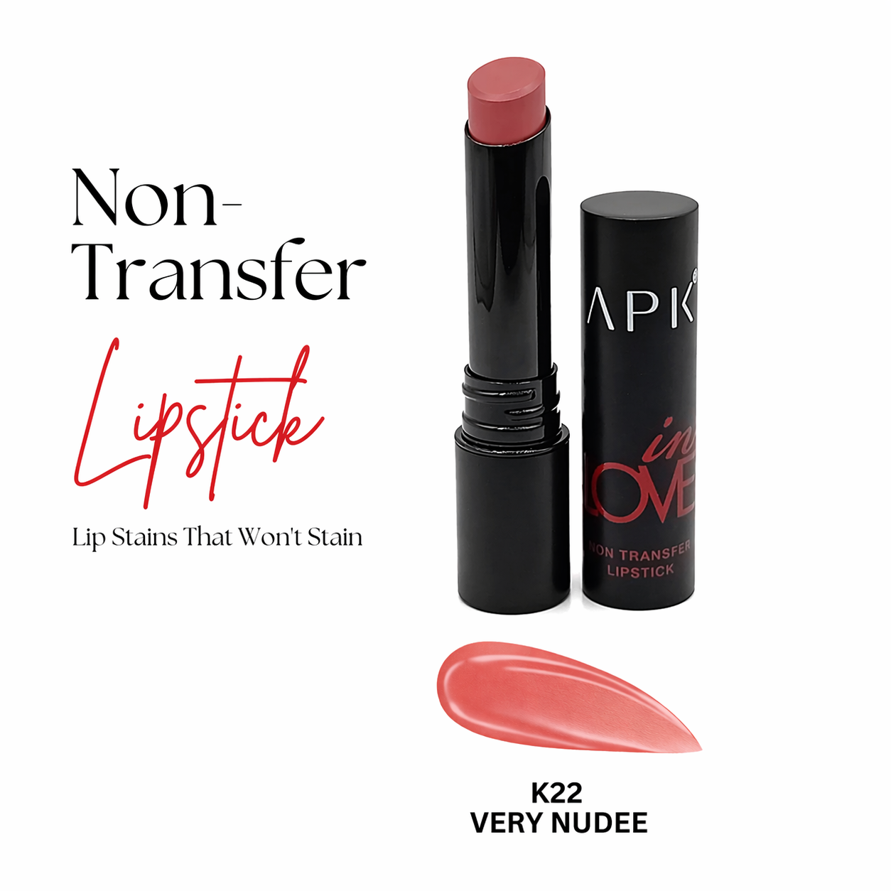 APK Non-Transfer Lipstick | Richly Pigmented | Upto 24 Hrs Stay